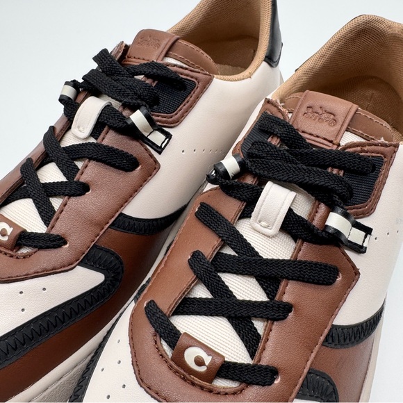 Coach CitySole Court Sneakers Men’s 10D Brown Black White Leather Low Top Shoes - Picture 13 of 16